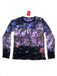 Modelo: Morado Camiseta de manga larga con Mod Morado