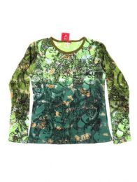 Modelo: Verde Camiseta de manga larga con Mod Verde