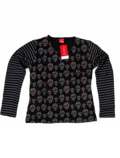 Camisetas de Manga Larga - Camiseta de algodón CAEV28 - Modelo Negro