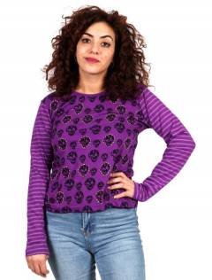 Camiseta de calaveras,  para comprar al por mayor o detalle  en la categoría de Ropa Hippie de Mujer | ZAS. [CAEV28]