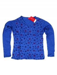 Camisetas de Manga Larga - Camiseta de algodón CAEV29 - Modelo Azul