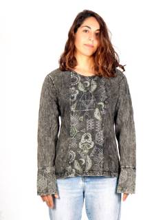 Camisetas Hippie M Larga - Camiseta de algodón CAEV32.