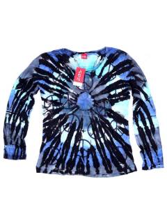 Modelo: Azul Camisetas de Manga Larga - Camiseta de algodón CAEV41 - Modelo Azul
