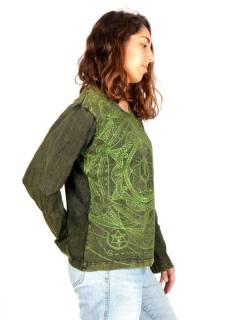 Camisetas Hippie M Larga - Camiseta artesanal de manga CAEV42.