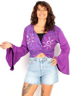  Top cruzado de manga campana y estampado solar para comprar al por mayor o detalle  en la categoría de   [CAEV58] .