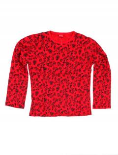 Camisetas Hippie M Larga - Camiseta de algodón CAHC16 - Modelo Rojo