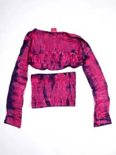 Modelo: Rojo Tops y Blusas - Camiseta Tie Dye de dos piezas, CAPN01 - Modelo Rojo