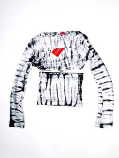 Modelo: Blanco Tops y Blusas - Camiseta Tie Dye de dos piezas, CAPN01 - Modelo Blanco
