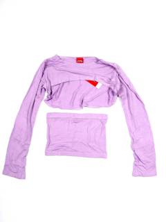 Modelo: Lila Tops y Blusas - Camiseta Lisa de dos piezas, CAPN01P - Modelo Lila