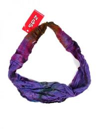 ZAS robapinzas.com | Cinta, banda, felpa, diadema para el pelo con elástico ancho en la parte trasera y diadema amplia que puede ponerse plegada o estandida,  material suave y flexible tintada con la téctnica Tie Dye o tintado con nudos. Los colores y patrones mostrados pueden variar  ligeramente de uno a otro modelo debido a la técnica de tintado artesanal con nudos utilizada (Tie Dye). Se envia modelos del colo predominante seleccionado en modelos.