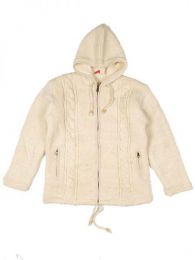 Modelo: Crudo Outlet Ropa Hippie - Chaqueta de lana Alternativa. CHAM15 - Modelo Crudo