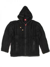 Modelo: Negro Chaqueta de lana Alternativa. Mod Negro