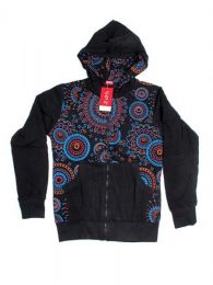 Modelo: Negro Sudadera hippie bordad. Sudadera Mod Negro