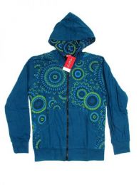 Modelo: Azul Sudadera hippie bordad. Sudadera Mod Azul