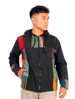Sudadera patchwork hombre con capucha, para comprar al por mayor o detalle.[CHEV100]