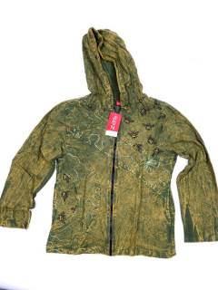 Chaquetas y Abrigos - Sudadera de entretiempo lavada CHEV111 - Modelo Verde