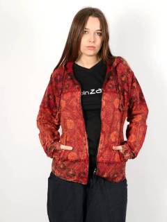 Sudadera Lavada a la Piedra con estampados hippies [CHEV112]. Chaquetas y Abrigos para comprar al por mayor o detalle  en la categoría de Ropa Hippie Bohemia de Mujer | ZAS.