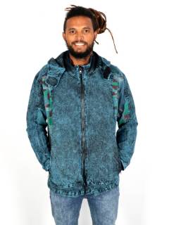 Chaqueta Patchwork Capucha Desmontable,  para comprar al por mayor o detalle  en la categoría de Ropa Hippie Bohemia de Hombre, Artesanal | ZAS. [CHEV117]