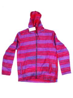 Modelo: Fucsia Sudaderas y Chaquetas - Chaqueta de hippie étnica CHEV83 - Modelo Fucsia