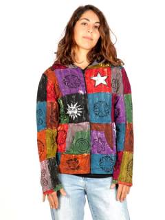 Sudadera Patchwork Hippie con Capucha, para comprar al por mayor o detalle.[CHEV95]