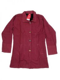 Modelo: Granate Outlet Ropa Hippie - Abrigo de algodón con CHHC35 - Modelo Granate
