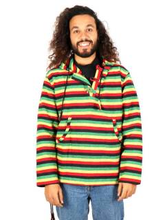 Sudadera Rasta Rainbow,  para comprar al por mayor o detalle  en la categoría de Ropa Hippie de Hombre, Artesanal | ZAS. [CHHC38]