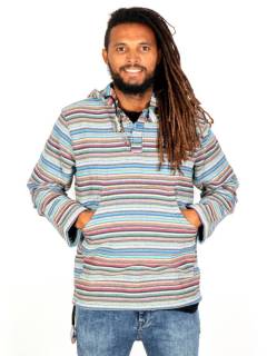 Sudadera Hippie de Rayas Rasta Rainbow,  para comprar al por mayor o detalle  en la categoría de Ropa Hippie Bohemia de Hombre, Artesanal | ZAS. [CHHC38]