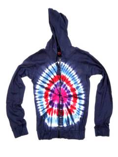 Sudaderas - Sudadera hippie con cremallera CHHC42 - Modelo Azul