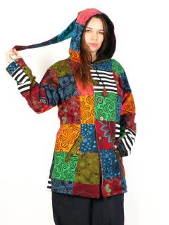 Abrigo hippie patchwork Estampado.,  para comprar al por mayor o detalle  en la categoría de Ropa Hippie de Mujer Artesanal | ZAS. [CHHC43]