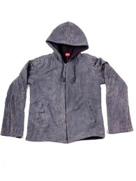 Modelo: Gris Chaquetas y Abrigos - Sudadera hippie lavada a la CHHC47 - Modelo Gris