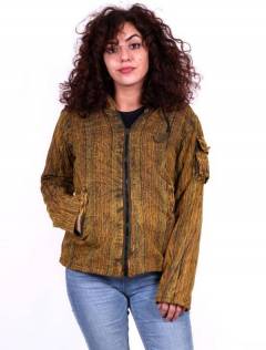 Chaqueta de invierno de rayas lavada a la piedra CHHC49 para comprar al por mayor o detalle  en la categoría de Ropa Hippie de Mujer Artesanal | ZAS.