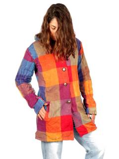 Chaquetas y Abrigos - Abrigo colorido de cuadros CHHC52.