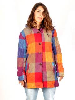 Chaquetas y Abrigos - Abrigo colorido de cuadros CHHC52.