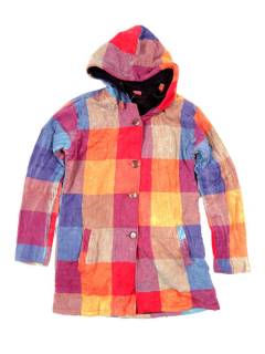 Chaquetas y Abrigos - Abrigo colorido de cuadros CHHC52.
