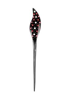 Pinchos para el pelo de madera decorado dot paint, para comprar al por mayor o detalle.[CHOP9]