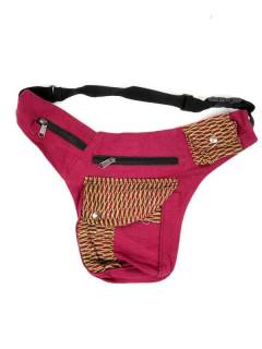 Modelo: Granate Riñoneras y Cartucheras - Cartuchera Hippie con telas CIEV08 - Modelo Granate