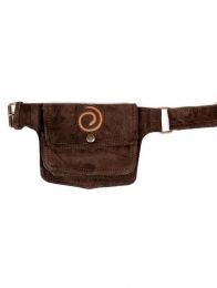 Riñonera de cuero con Om CIGO05-B para comprar al por mayor o detalle  en la categoría de Complementos y Accesorios Hippies  Alternativos  | ZAS.