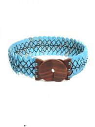 Modelo: Azul Cinturón ancho de estilo Mod Azul