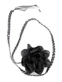 Modelo: Negro Cinturones Llaveros - cinturón flor de tela, CIPO01 - Modelo Negro