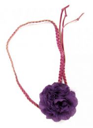 Cinturón flor de tela, con cordón de cuero PA  trenzado terminado, para comprar al por mayor o detalle  en la categoría de Sandalias y Zuecos Hippie Étnicos para Hombre o Mujer | ZAS .[CIPO01]