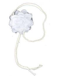 Modelo: Blanco Cinturones Llaveros - cinturón flor de tela, CIPO01 - Modelo Blanco