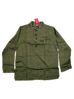 Modelo: Verde Camisas Manga Larga - Camisa de algodón de CLEV04 - Modelo Verde