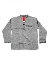 Modelo: Gris Camisa de algodón de Mod Gris