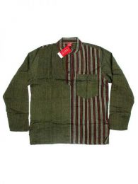 Modelo: Verde Camisa de algodón combinado Mod Verde