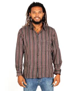  Camisa hippie de rayas manga larga para comprar al por mayor o detalle  en la categoría de Ropa Hippie Bohemia de Hombre, Artesanal | ZAS  [CLEV07] .