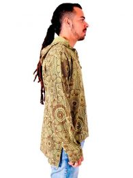 Outlet Ropa Hippie - Camisa tipo canguro de flores CLEV08.
