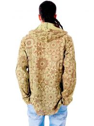 Outlet Ropa Hippie - Camisa tipo canguro de flores CLEV08.