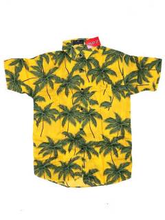 Modelo: Amarillo Camisas de Manga Corta - Camisa de hombre de manga CMEK01 - Modelo Amarillo