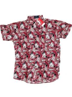 Modelo: Rojo Camisas de Manga Corta - Camisa de hombre de manga CMEK03 - Modelo Rojo