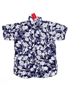 Modelo: Azul Camisas de Manga Corta - Camisa de hombre de manga CMEK08 - Modelo Azul